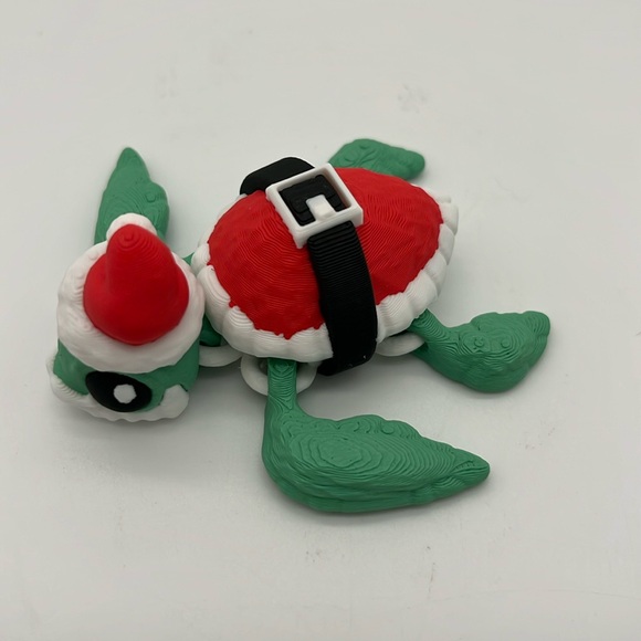 3D printed Santa Turtle 3”  Fidget Toy Fun Collectible Stress Re… - Picture 2 of 2